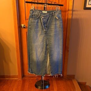 MNG Classic Blue Denim Skirt